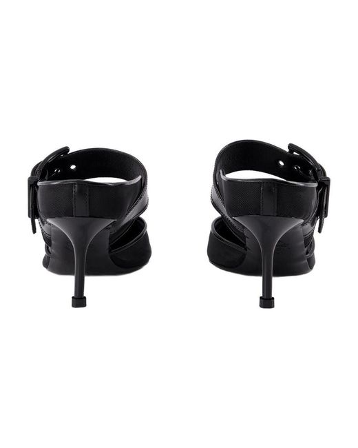 McQueen Black Punk Buckle Pumps