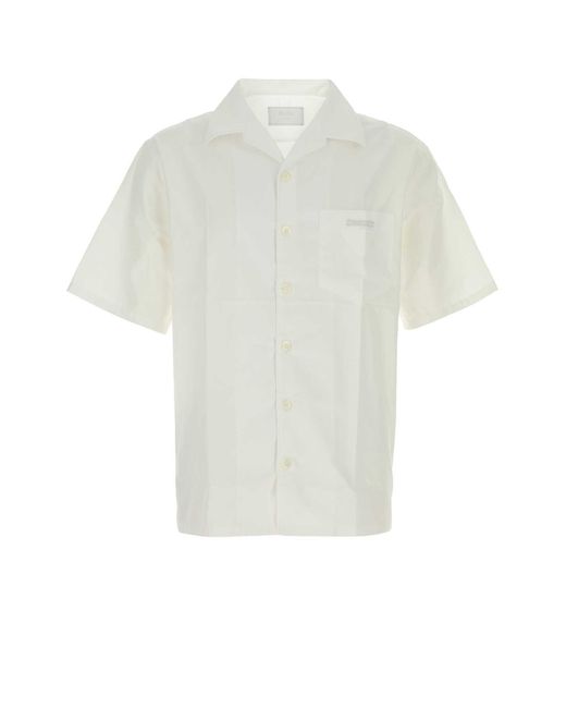 Prada White Poplin Shirt for men