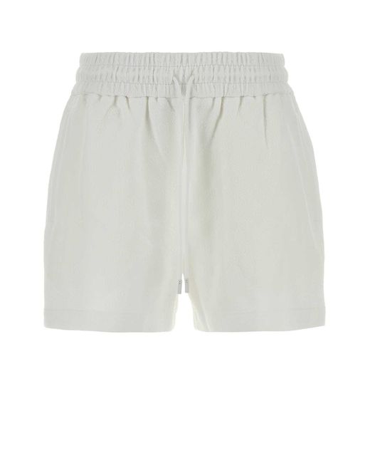 Gucci White Textured Shorts for men