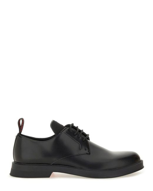 HUGO Black Leather Derby Loafer for men