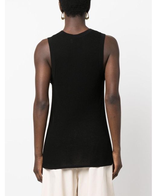 Studio Nicholson Nicholson Rib Vest Study in het Black voor heren