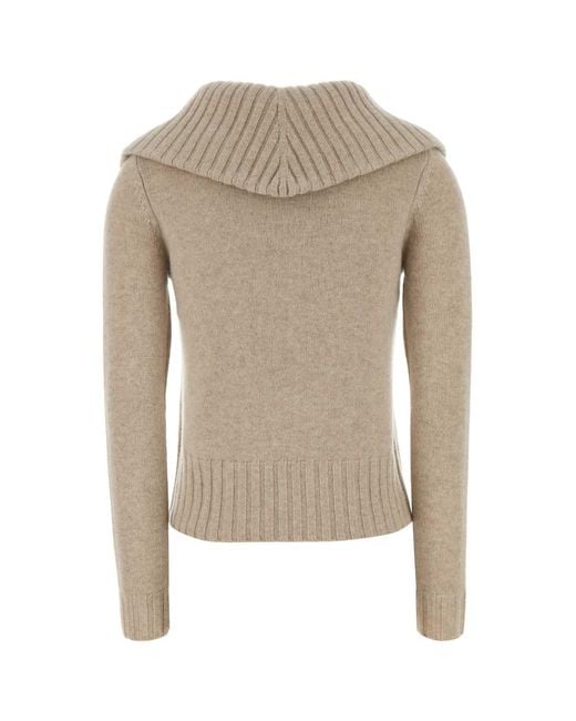 Co. Natural Ribbed Llared Sweater