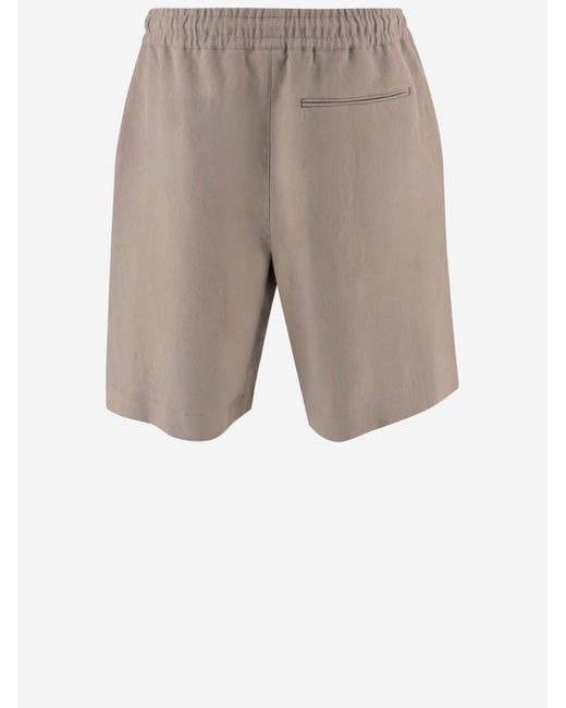 Giorgio Armani Natural Short Linen Trousers