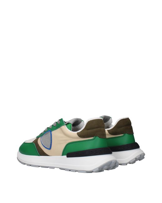 Philippe Model Green Fabric Sneakers for men