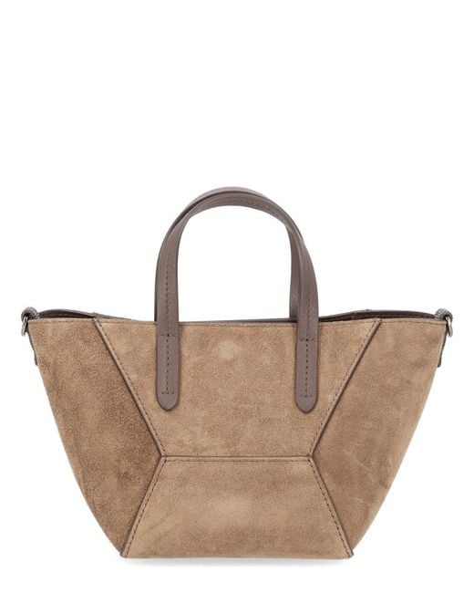 Brunello Cucinelli Brown Bc Duo Mini Bag