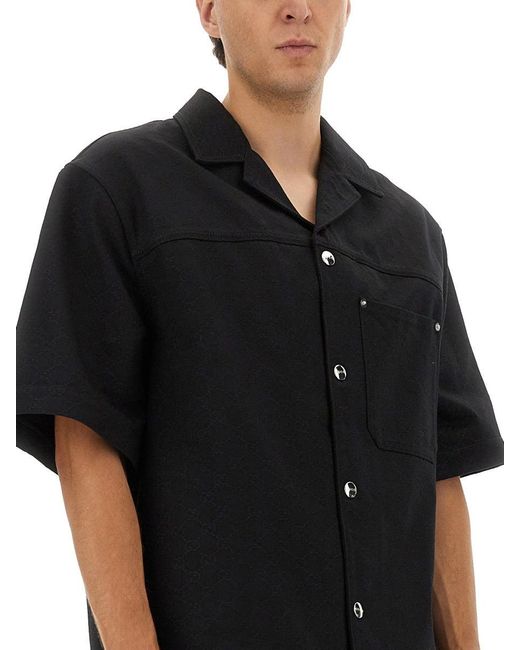 Gucci Black Gg Jacquard Shirt for men