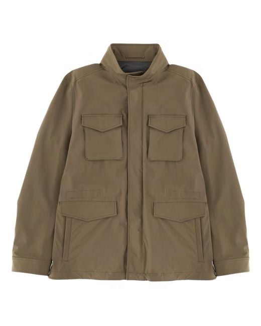 Herno Green Jacket With Pockets for men