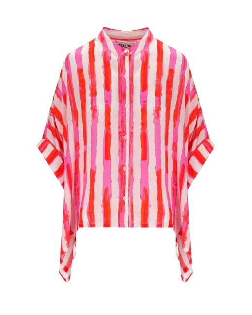 Essentiel Antwerp Red Hillinois Striped Shirt