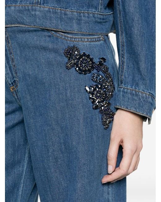ERMANNO FIRENZE Blue Flared Leg Denim Jeans