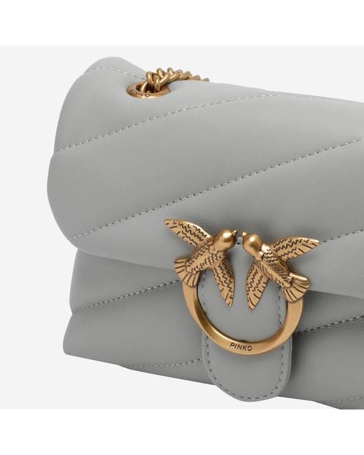 Pinko Gray Love Baby Puff Shoulder Bag