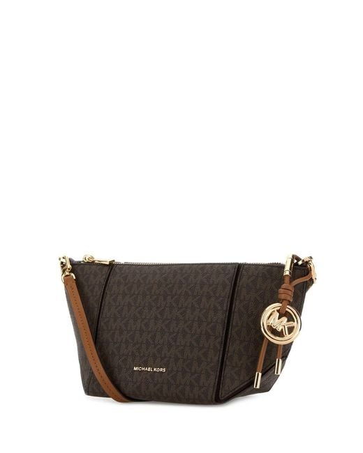 MICHAEL Michael Kors Brown Canvas Jordi Crossbody Bag