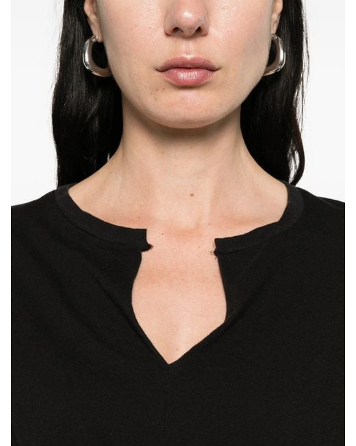 R13 Black Twisted Front Tee