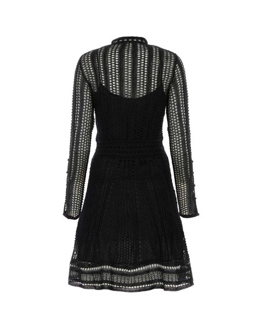 Chloé Black Linen Blend Mini Dress