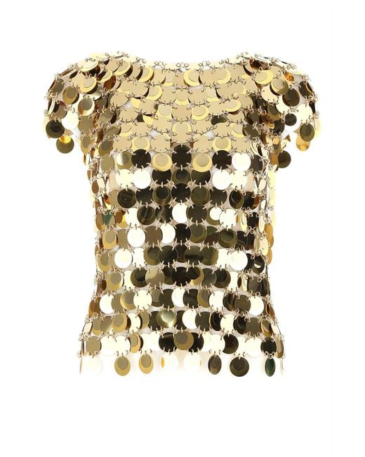 Rabanne Multicolor Sequins Top