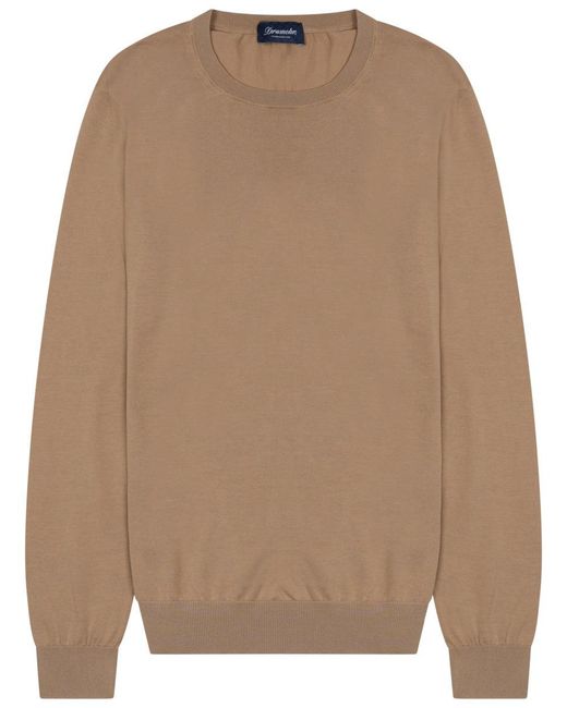 Drumohr Round Neck Brown for men