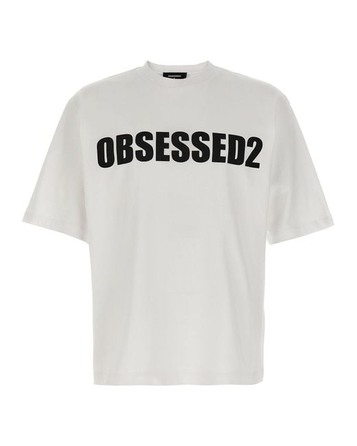 DSquared² Gedrucktes T -Shirt in Gray für Herren