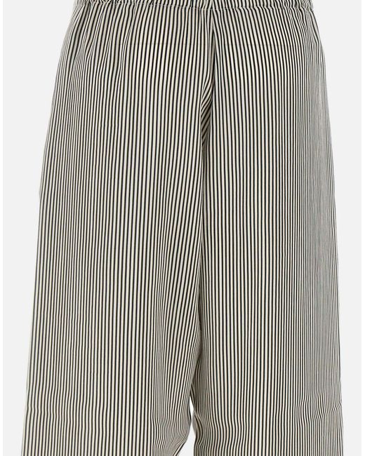 Fabiana Filippi Silk Viscose Gestreepte Broek in het Gray