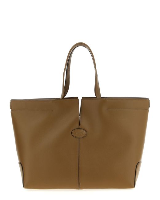 TOD 's Medio pequeño ' DI Bag Folio 'Bolsa de compras Tod's de color Brown
