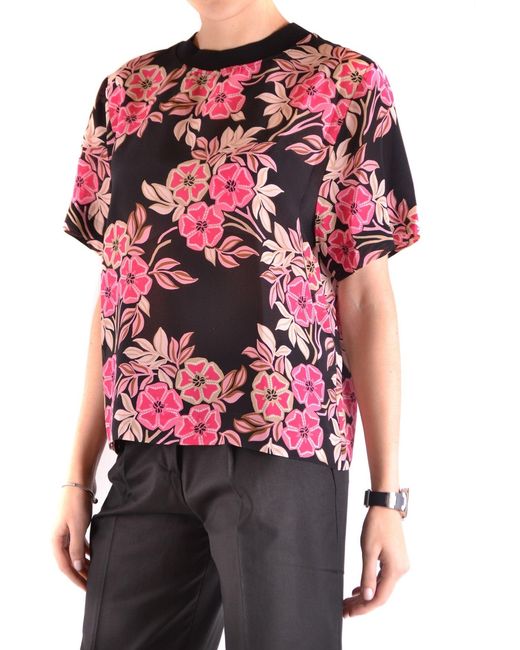 MSGM Tshirt Korte Mouw Fuchsia in het Red
