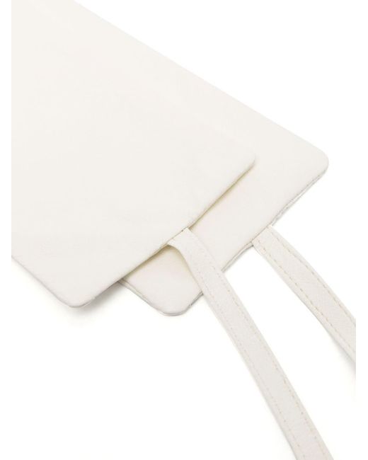 FURLING BY GIANI White Geisha Tie-Fastening Leather Belt