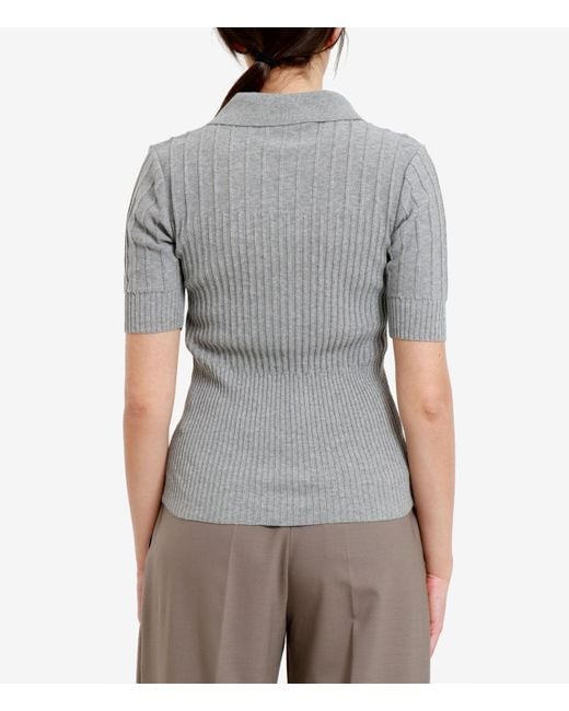 Erika Cavallini Semi Couture Gray T Shirts And Polos