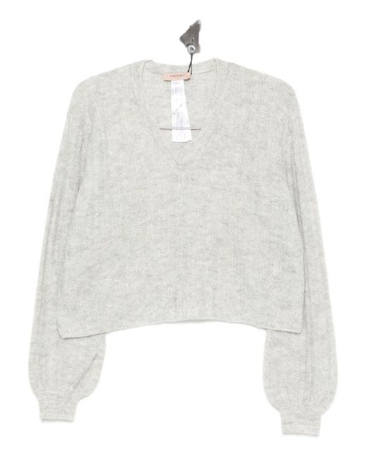 Twinset White Twin -Set -Pullover grau