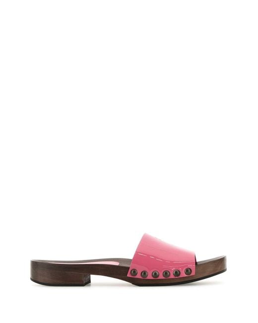 Miu Miu Multicolor Patent Leather Clogs