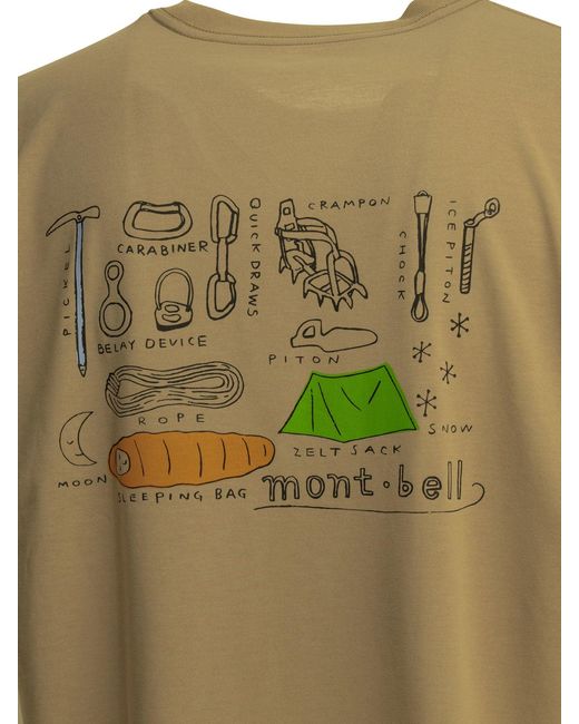 Montbell Green Polyester T-Shirt