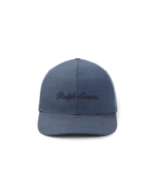 Ralph Lauren Blue Linen & Silk Hat for men