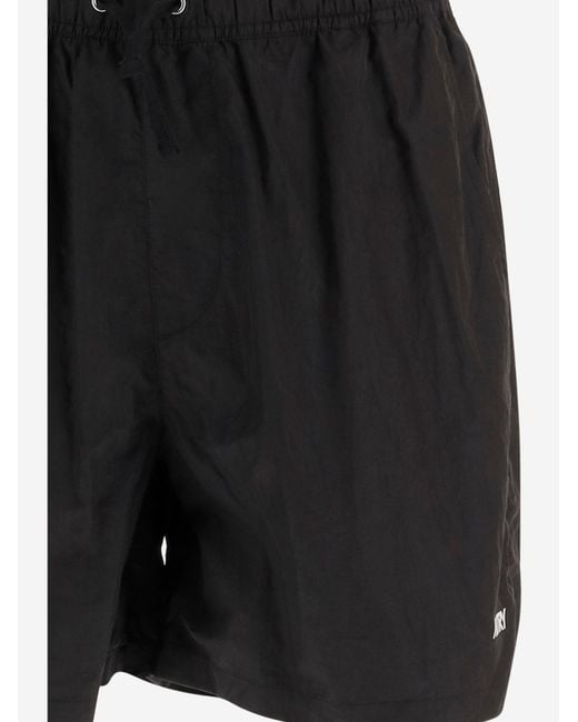 Autry Black Nylon Shorts