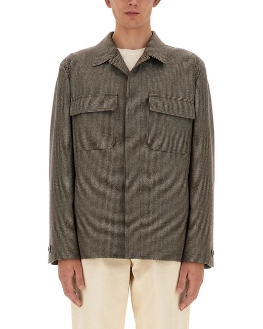 Lardini Gray Shirt Jacket for men