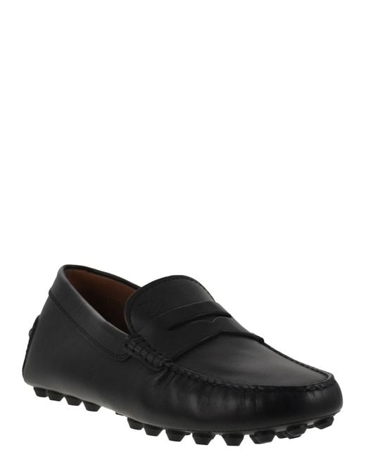 Tod's Black Gommino Bubble Leather for men