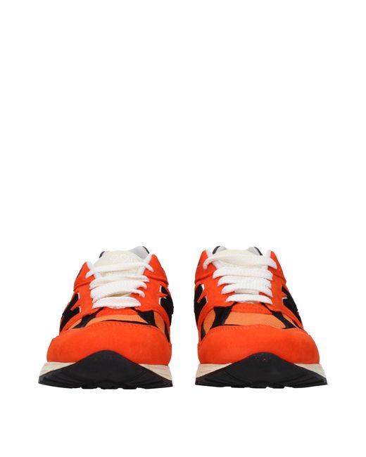 New Balance Red Sneakers 990 Uomo Camoscio Arancione for men
