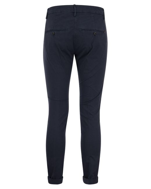 Dondup Blue Gaubert Slim Fit Trousers