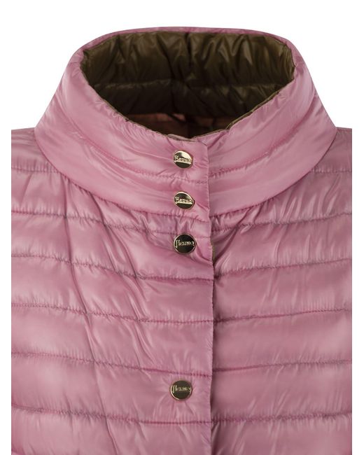 Ultralight reversible chaqueta de caída Herno de color Pink