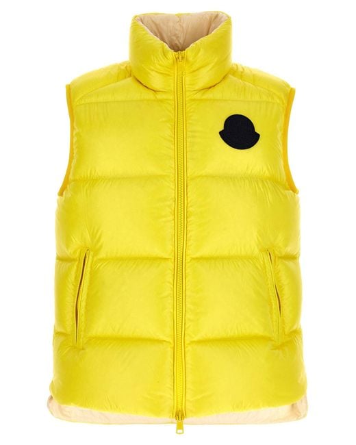 Moncler Yellow Nylon Down Padded Vest for men