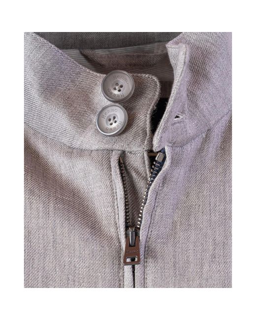 Cazadora bomber de lino Herno de color Gray