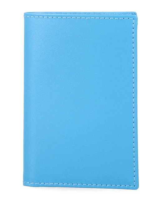 Comme des Garçons Blue Leather Bifold Wallet