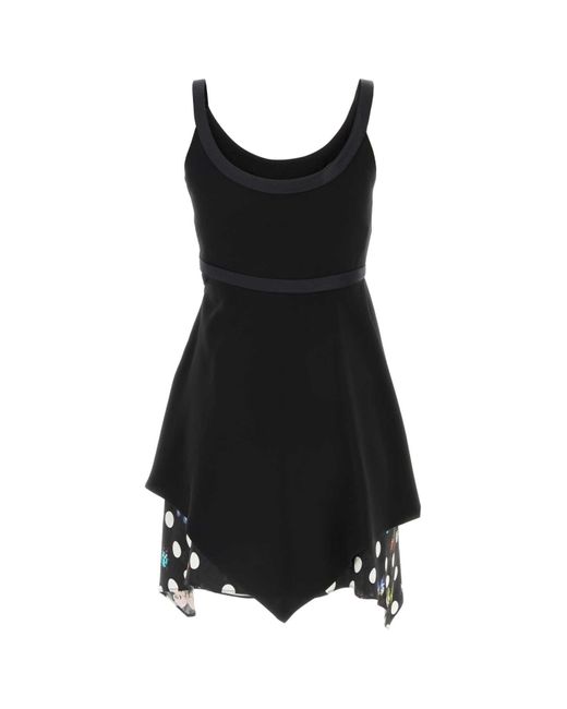 Versace Black Acetate Blend Mini Dress