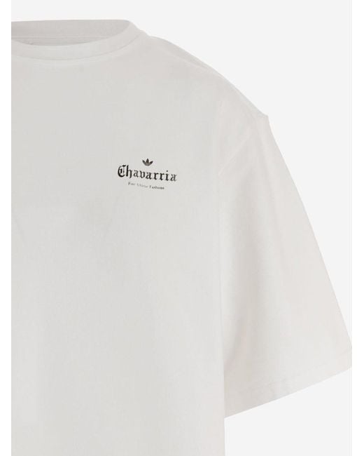 ADIDAS X WILLY CHAVARRIA White Willy Chavarria X Adidas Cotton T Shirt With Logo for men