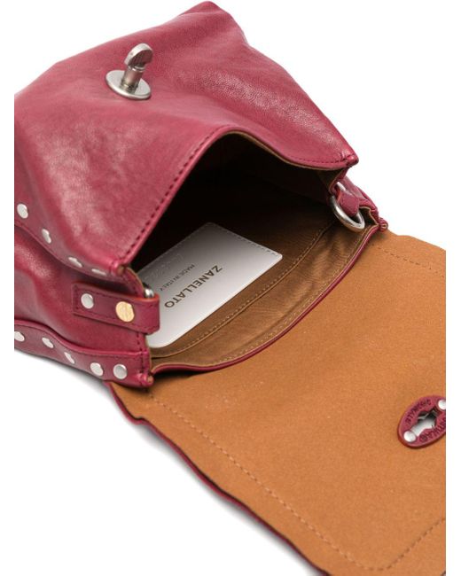 Zanellato Purple Postina Tabacco Baby Leather Handbag