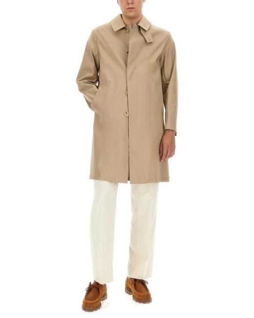 Mackintosh Natural Manchester Single-Breasted Car Coat for men