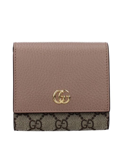 Billeteras de tela beige/beige ligero Gucci de color Brown