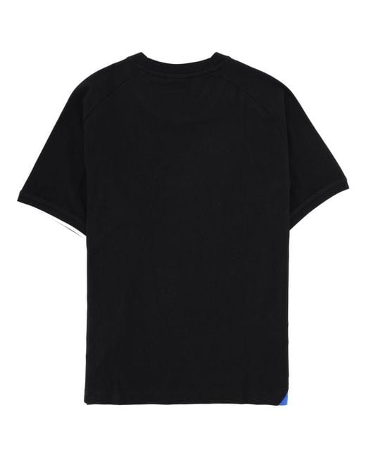 HUGO Black T Shirt "Nalomat" Con Logo