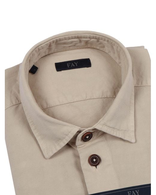 Fay Natural Camicia Giubbino Over Tasconata