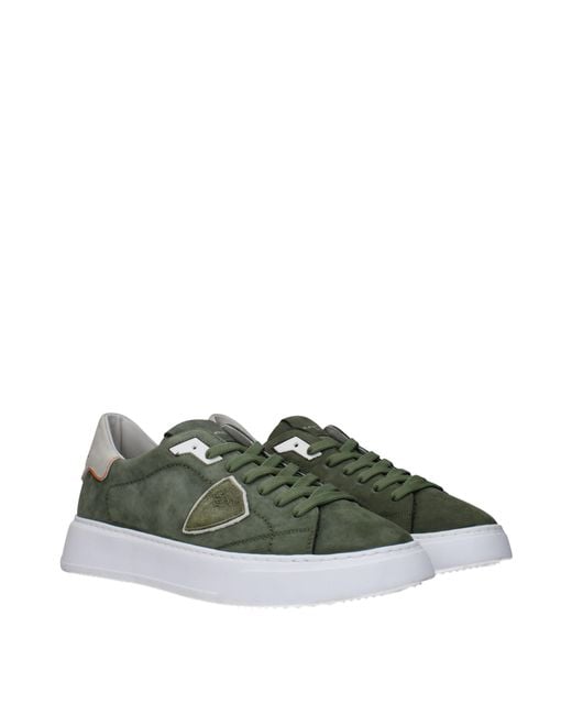 Philippe Model Green Paris Low Top Sneaker for men