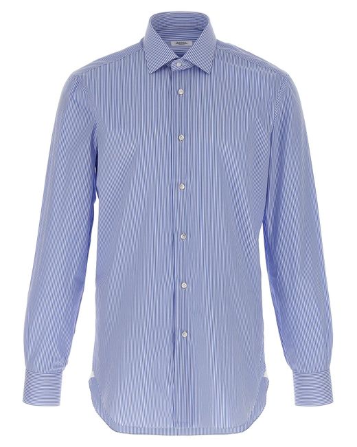 Camicia A Strisce di Barba Napoli in Blue