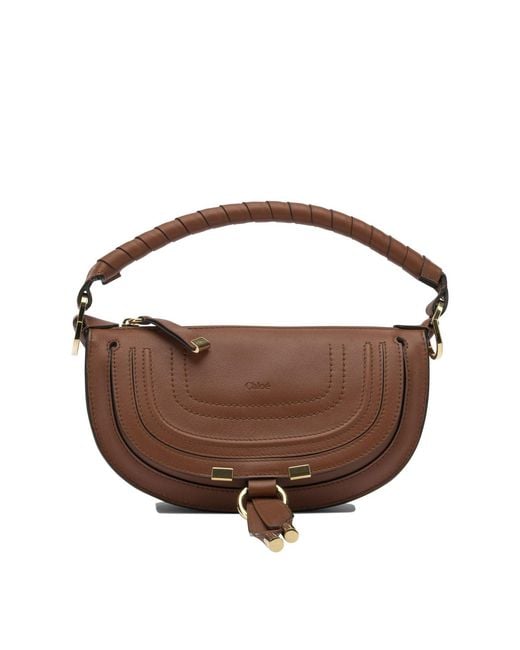 Chloé Brown Small "Marcie" Shoulder Bag