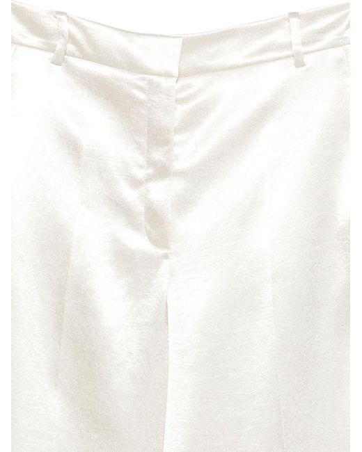 Alysi White Shiny Trousers