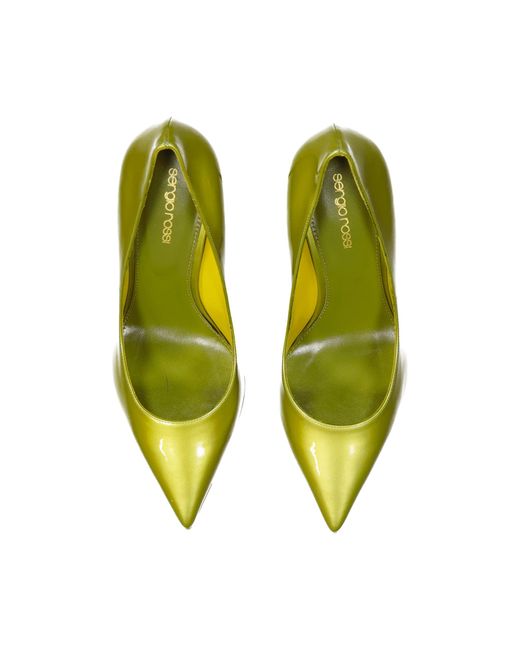 Sergio Rossi Yellow Leather Pumps